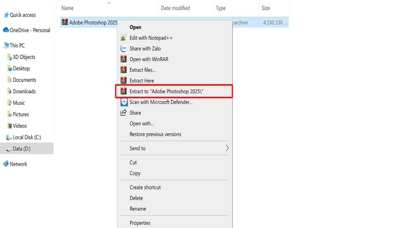 hướng dẫn tải và cài đặt photoshop 2025 chi tiết