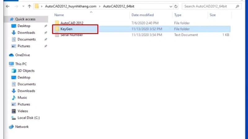 Chọn file keygen phù hợp với hệ điều hành máy
