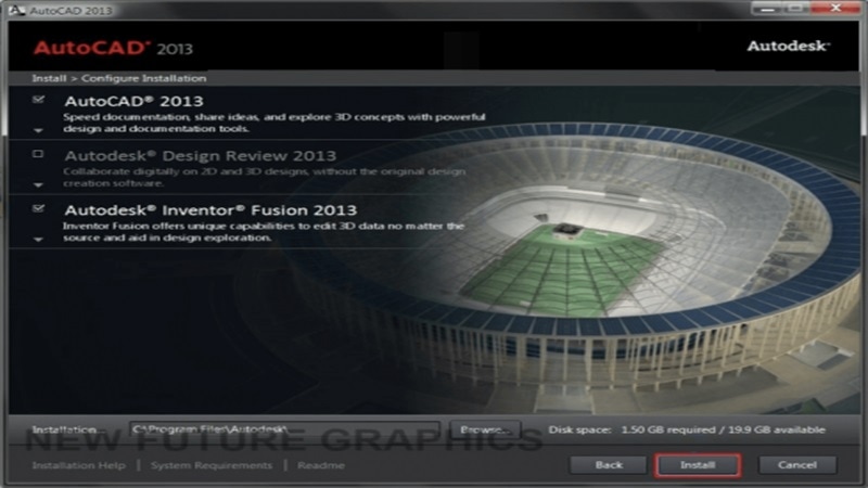 Hướng dẫn chi tiết tải phần autocad 2013
