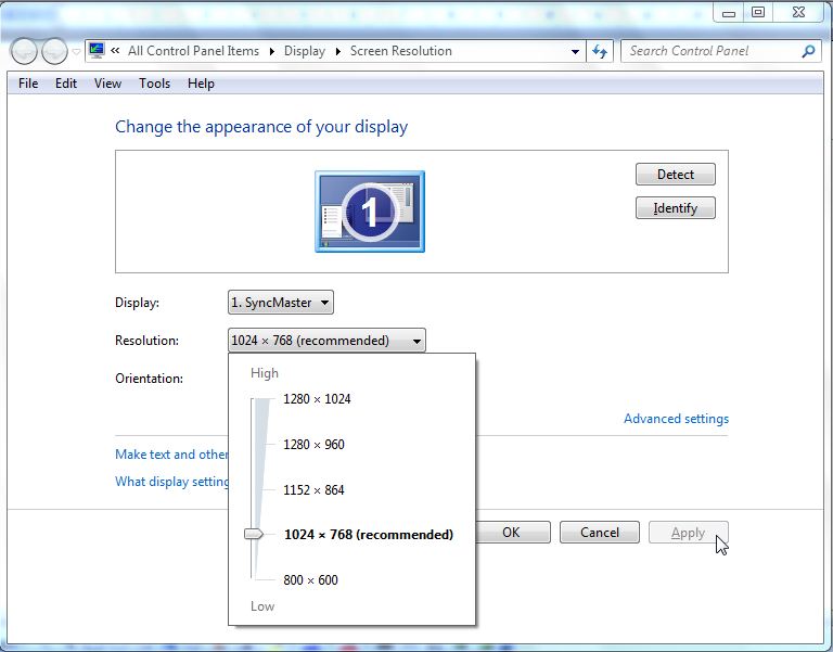 Cách chỉnh màn hình máy tính nhỏ lại Win XP