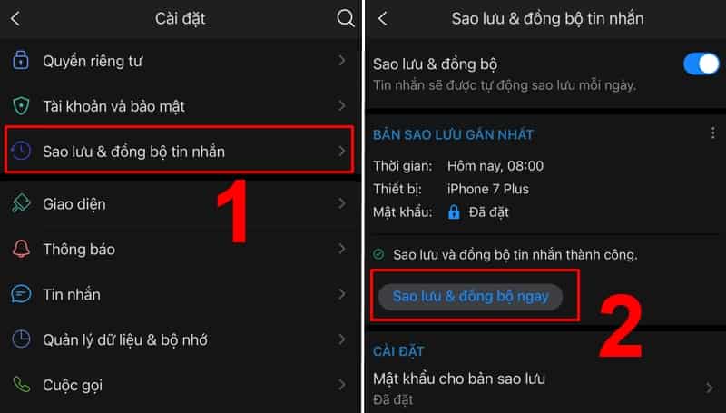Trên Zalo iOS (iPhone), vào Cài đặt để sao lưu tin nhắn Hướng dẫn sao lưu tin nhắn Zalo trên điện thoại, máy tính