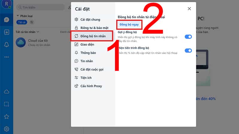 Hướng dẫn cách đồng bộ tin nhắn Zalo nhanh chóng, dễ dàng. Giải thích cơ bản về đồng bộ tin nhắn Zalo trên thiết bị