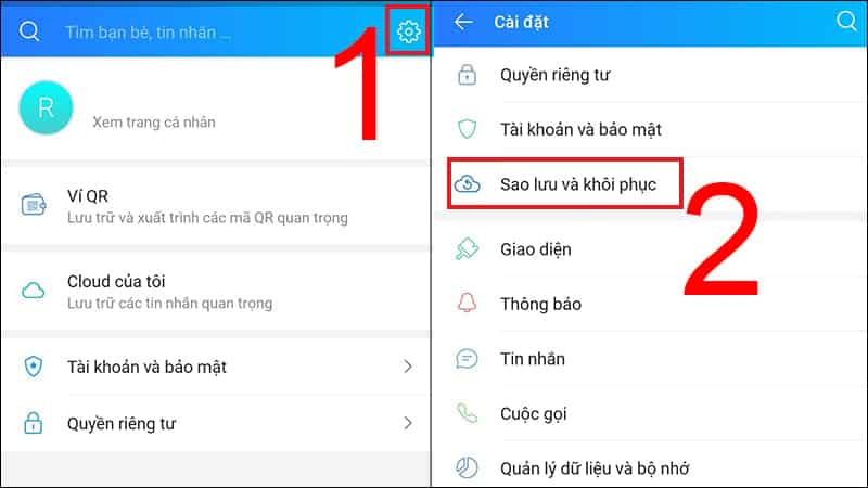 Chọn đồng bộ tin nhắn, chờ quá trình hoàn tất. Mở Zalo trên điện thoại, quét mã QR từ máy tính.