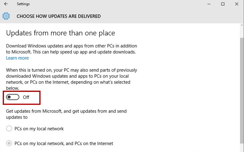 Cách tắt chức năng update của win 10