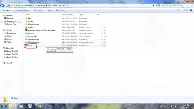 Chạy Setup.exe bằng quyền admin