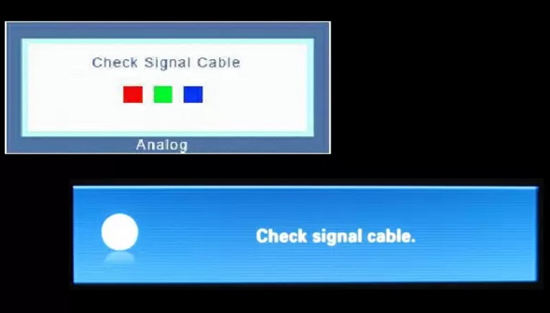 Dấu hiệu gây ra lỗi Check Signal Cable