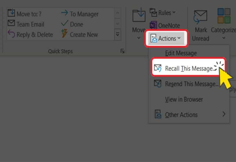Cách thu hồi email đã gửi trong Outlook nhanh và hiệu quả