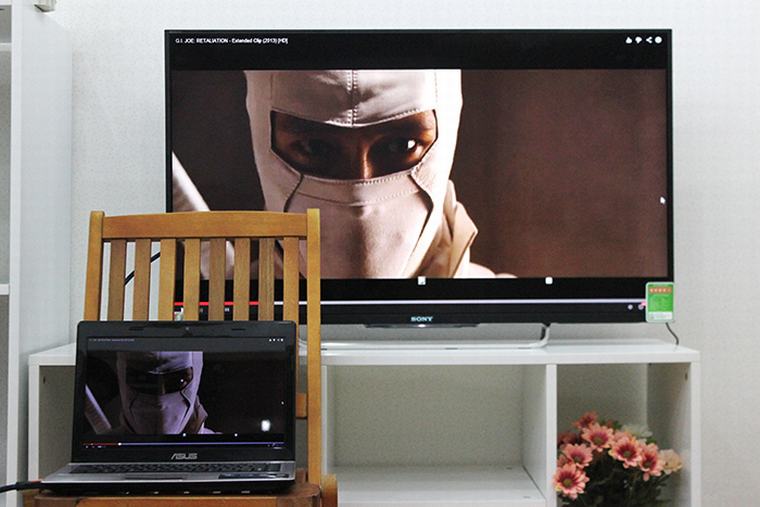 Kết nối laptop với tivi giúp bạn chiếu màn hình laptop lên tivi