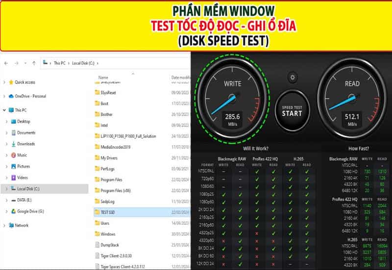 Blackmagic Disk Speed Test đánh giá tốc độ đọc ghi nhanh Top Phần Mềm Đo Tốc Độ Ổ Cứng Phổ Biến Và Hiệu Quả