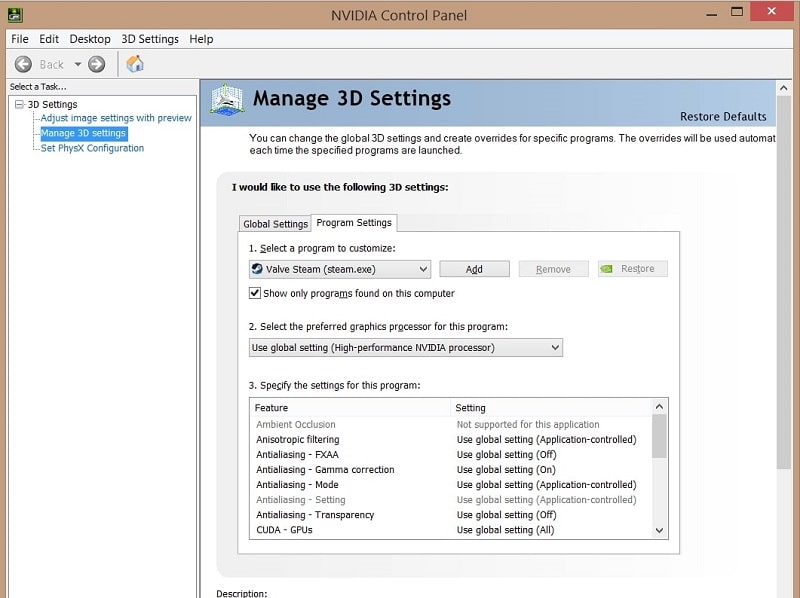 Hiệu năng đồ họa cao khi được thiết lập chơi game riêng biệt