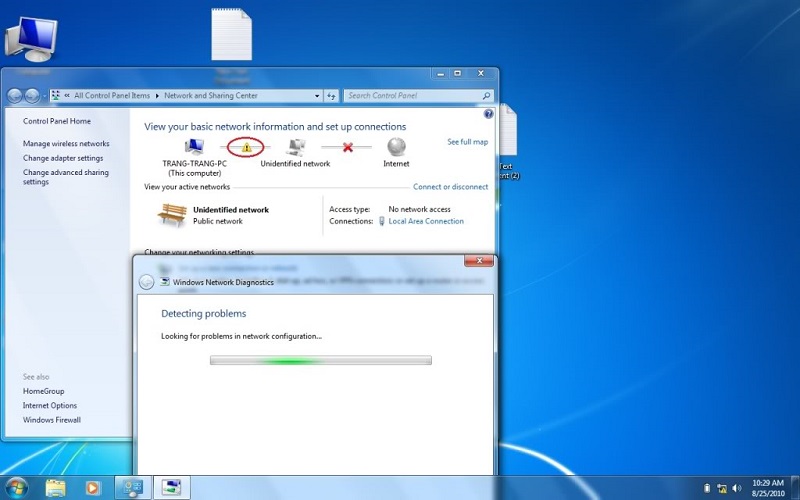 Cắm dây mạng vào laptop không nhận