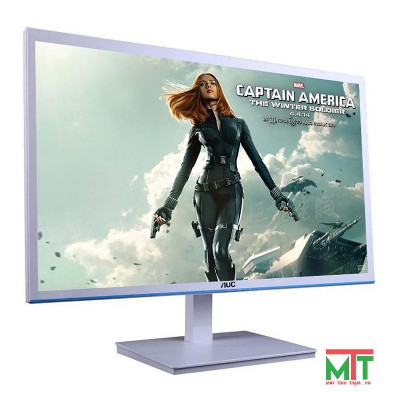 Màu trắng đầy sang trọng, tinh tế màn hình AOC i2476