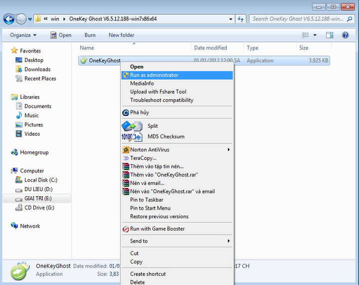 Tải phần mềm Onekey Ghost