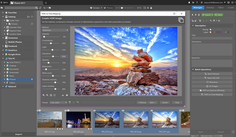 Zoner Photo Studio với hiệu ứng đẹp mắt
