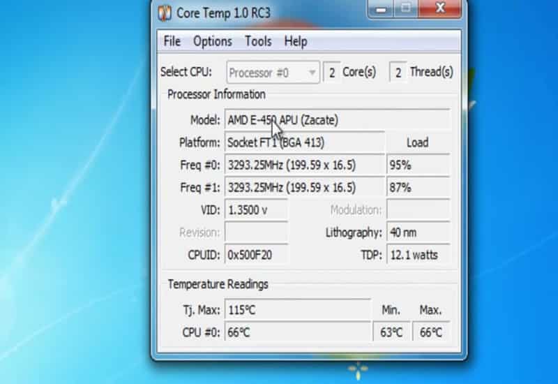 Core Temp giám sát nhiệt độ lõi CPU chuẩn xác Core Temp: Theo dõi nhiệt độ lõi CPU chính xác nhất