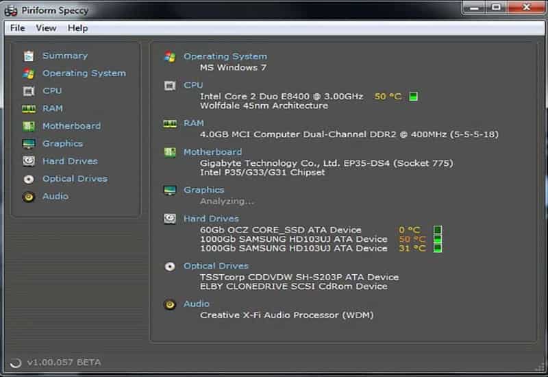 Speccy cung cấp thông tin chi tiết phần cứng nhanh Speccy: Xem chi tiết phần cứng và nhiệt CPU nhanh