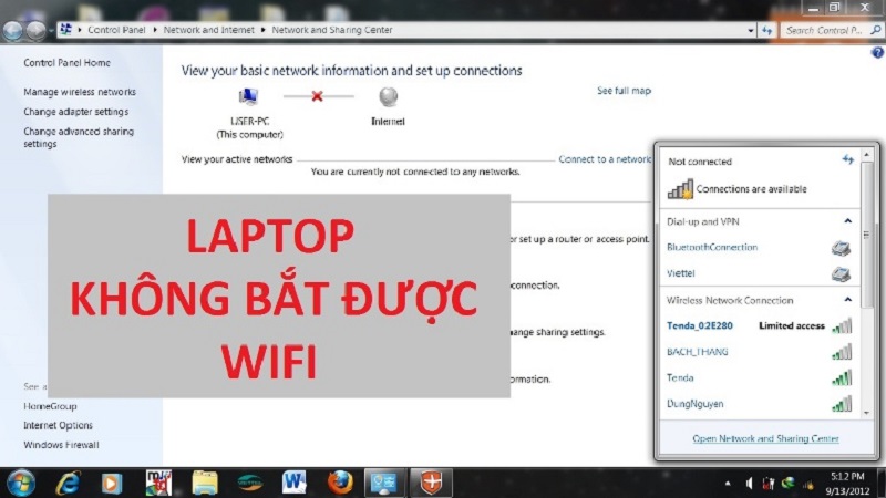 Cách khắc phục sau khi cài win 7 không vào được mạng wifi