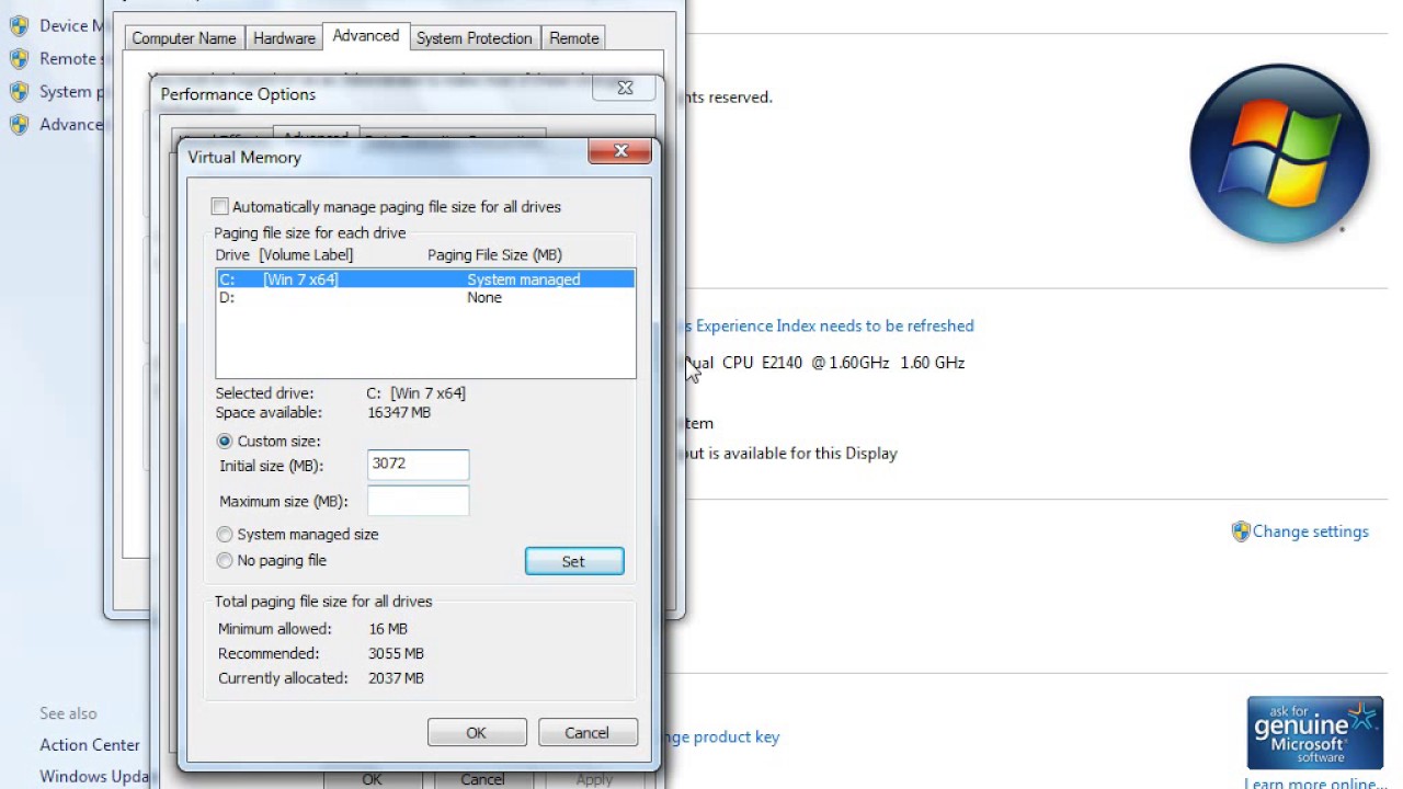 Set ram ảo (virtual memory) là gì, cách tăng thêm ram ảo cho máy tính