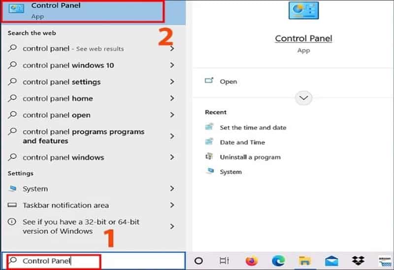 Sử dụng Control Panel bật nhanh bàn phím ảo trên máy Mở Control Panel để kích hoạt bàn phím ảo Windows
