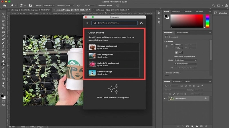 Tính năng mới sẽ nhận được khi tải Photoshop CC 2020
