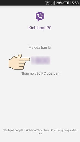 Kích hoạt Viber trước khi sử dụng