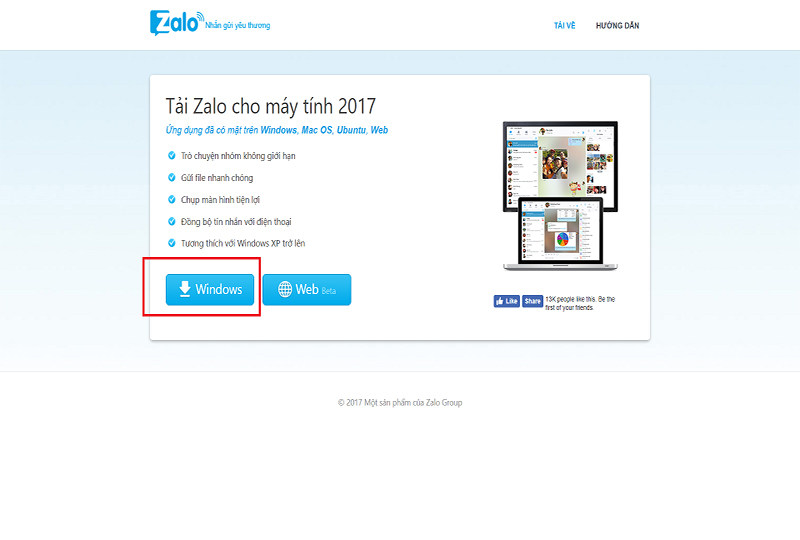 Cách cài đặt nhanh nhất Zalo cho pc