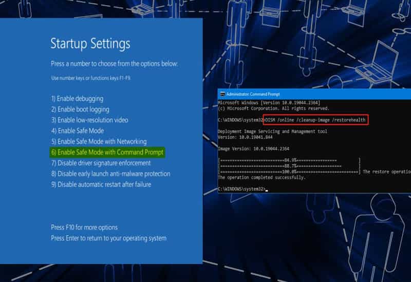 Xây dựng lại BCD và chạy Chkdsk để sửa lỗi khởi động