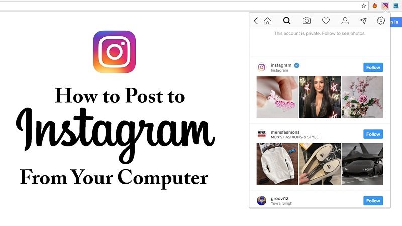 Cách đăng bài viết lên instagram bằng máy tính trên Chrome