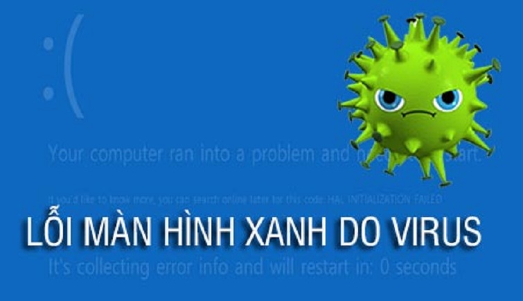 Virus là một tác nhân gây ra lỗi màn hình xanh win xp